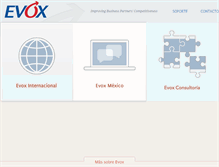 Tablet Screenshot of evox.com.mx